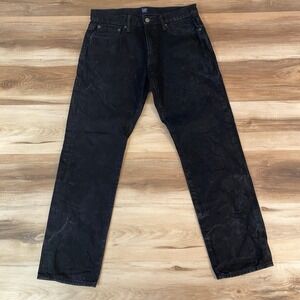 Gap Jeans Mens 31x30 Straight Leg Black Denim 100% Cotton